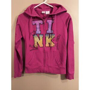 Disney Tinker Bell Pink Hoodie Jacket S Flirt Design Front & Back